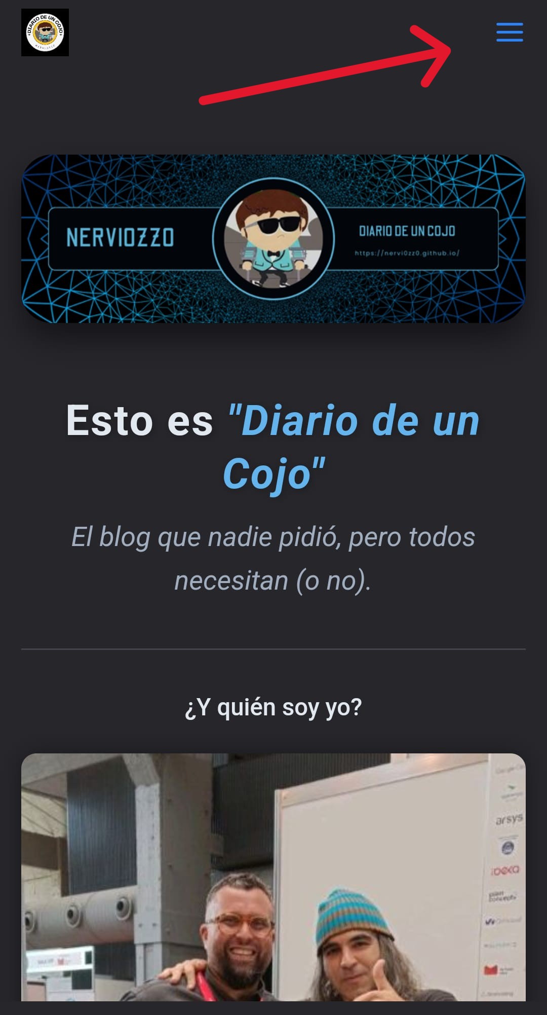 Menú en móvil